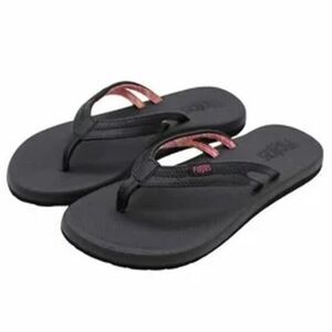 Flojos Ladies RICA Flip Flops Sandals Thongs, Black Size 10‎